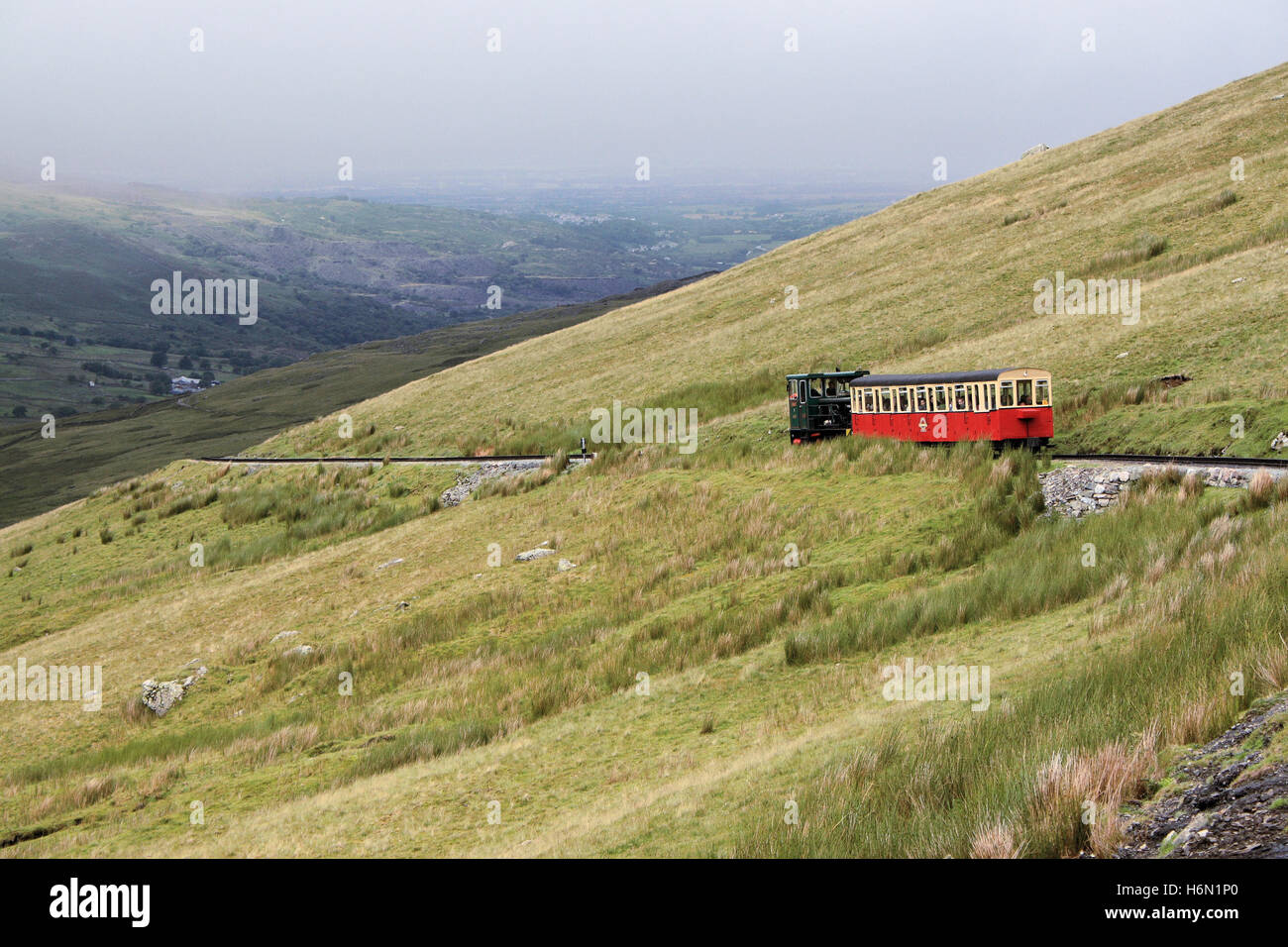 El Snowdon Mountain Railway Foto de stock