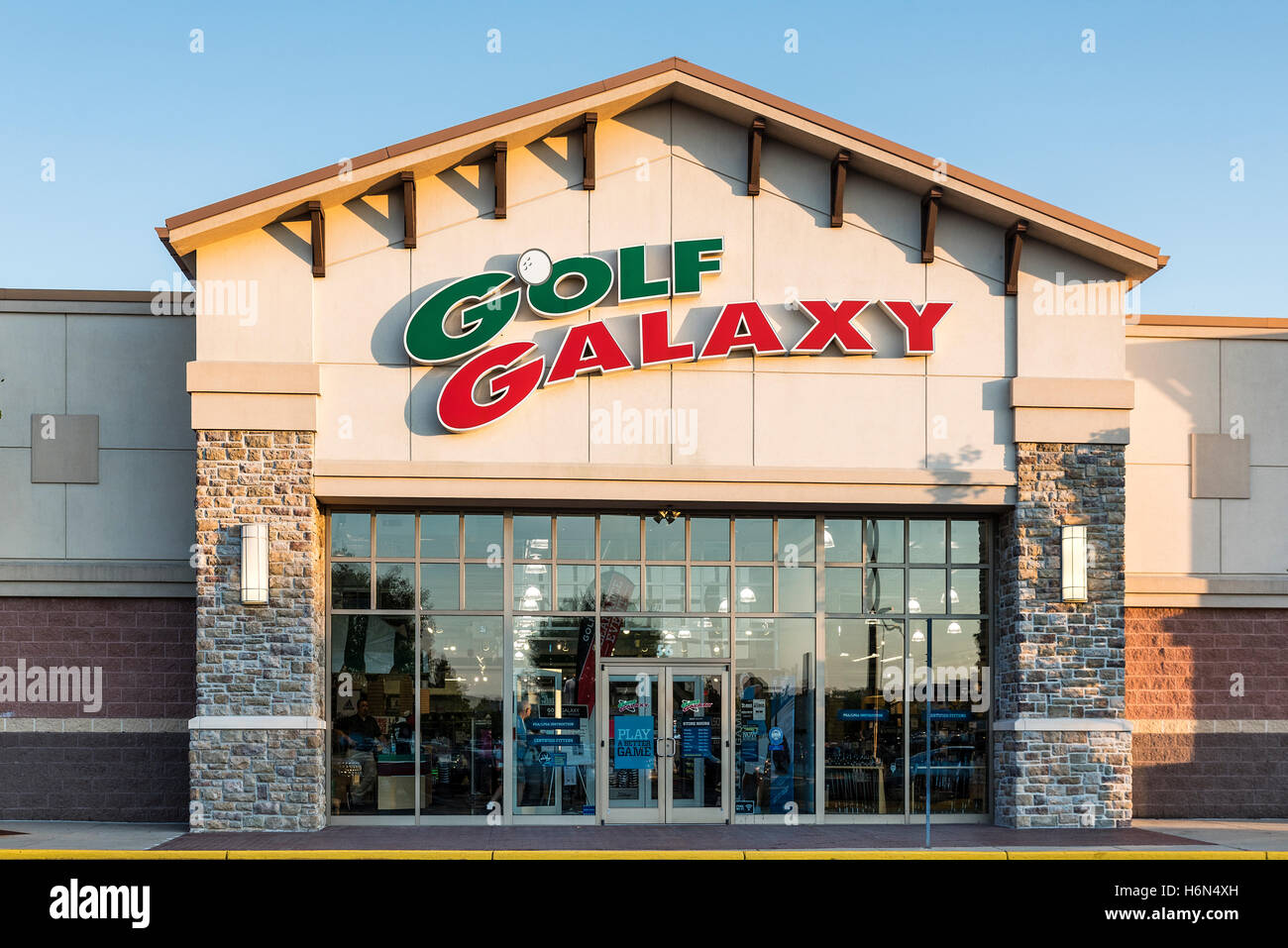 Galaxy Golf tienda especializada. Foto de stock
