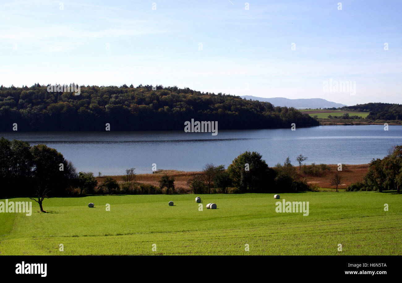 Mindelsee, vista Foto de stock