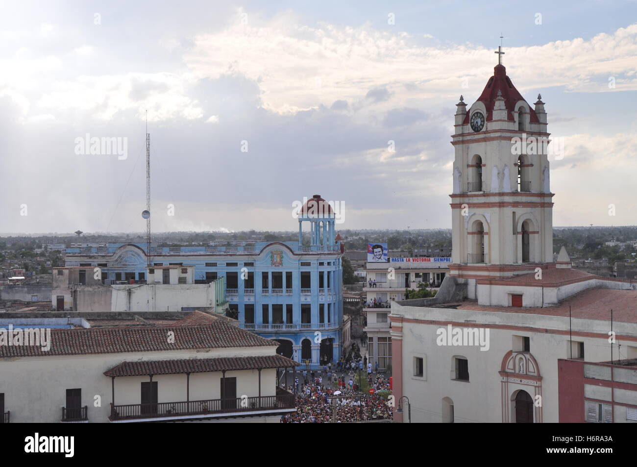 Con vistas al centro histórico de la ciudad de Camagüey, Cuba Foto de stock