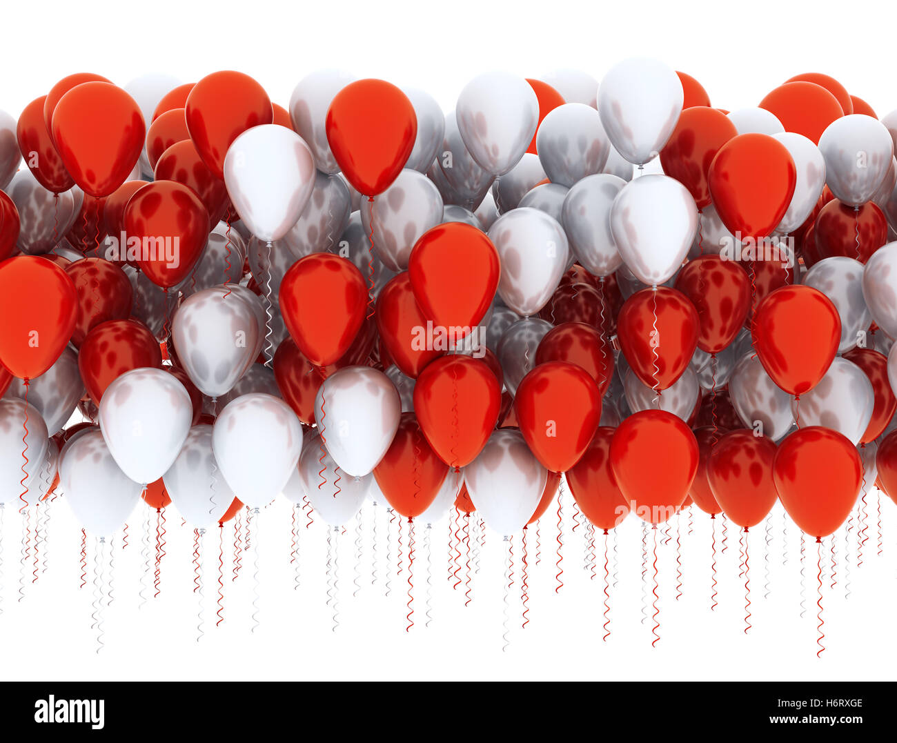 Fondo ilustracion 3d.Globos rojos.Cumpleaños,celebraciones y bodas