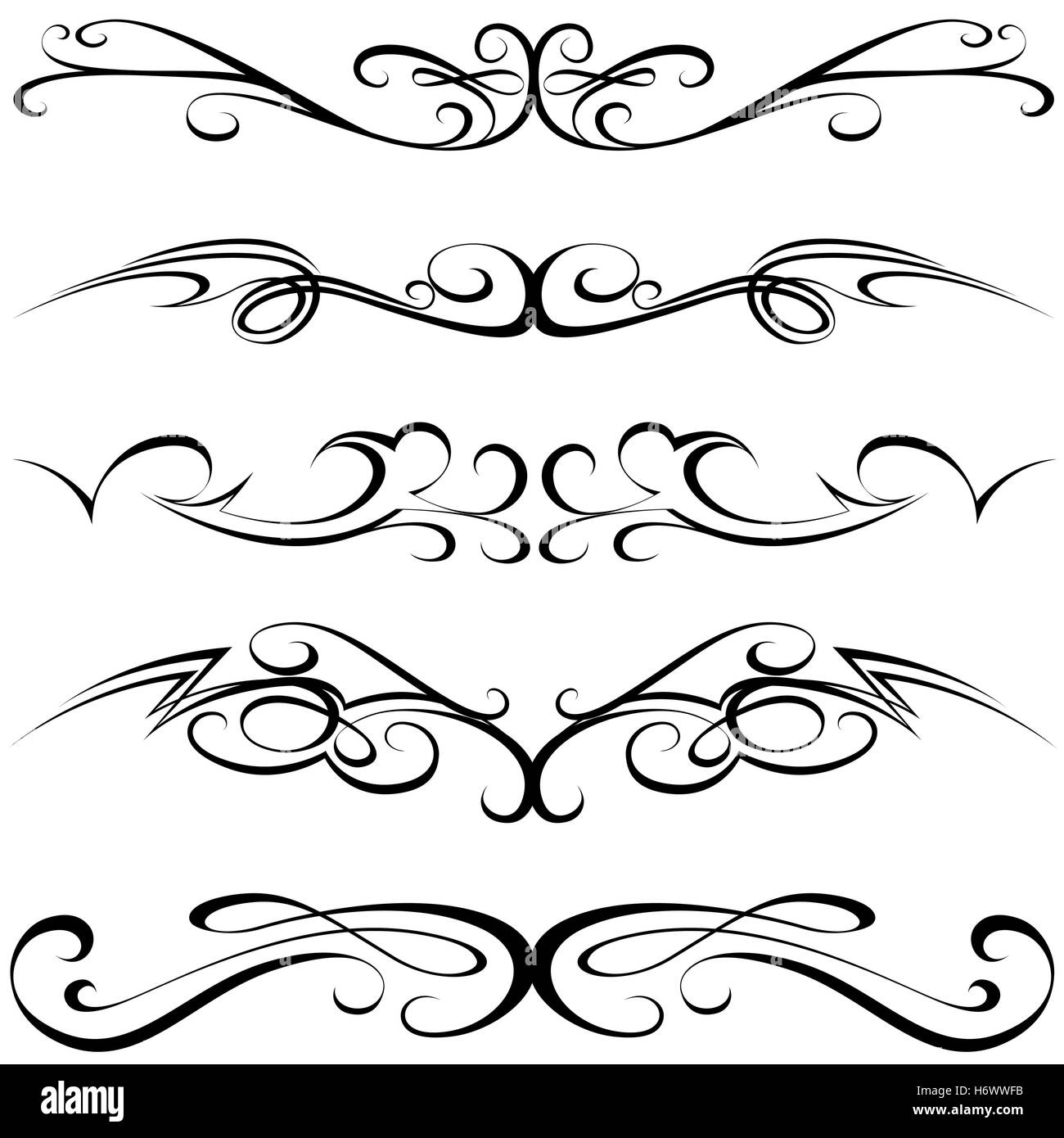 Tatuaje caligráfico Ilustración del Vector