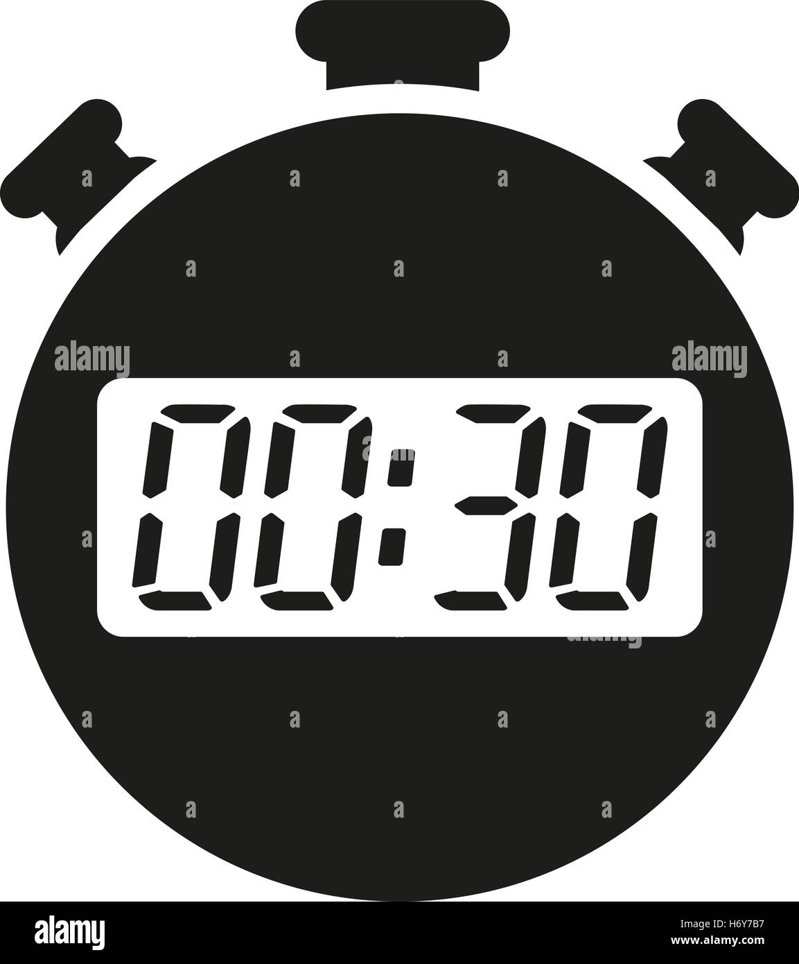 Los 30 segundos, minutos icono cronómetro. Reloj y el Reloj, temporizador  de cuenta regresiva, símbolo. Interfaz de usuario. Web. Logotipo. Firmar.  Diseño plano. App. Stock v Imagen Vector de stock - Alamy