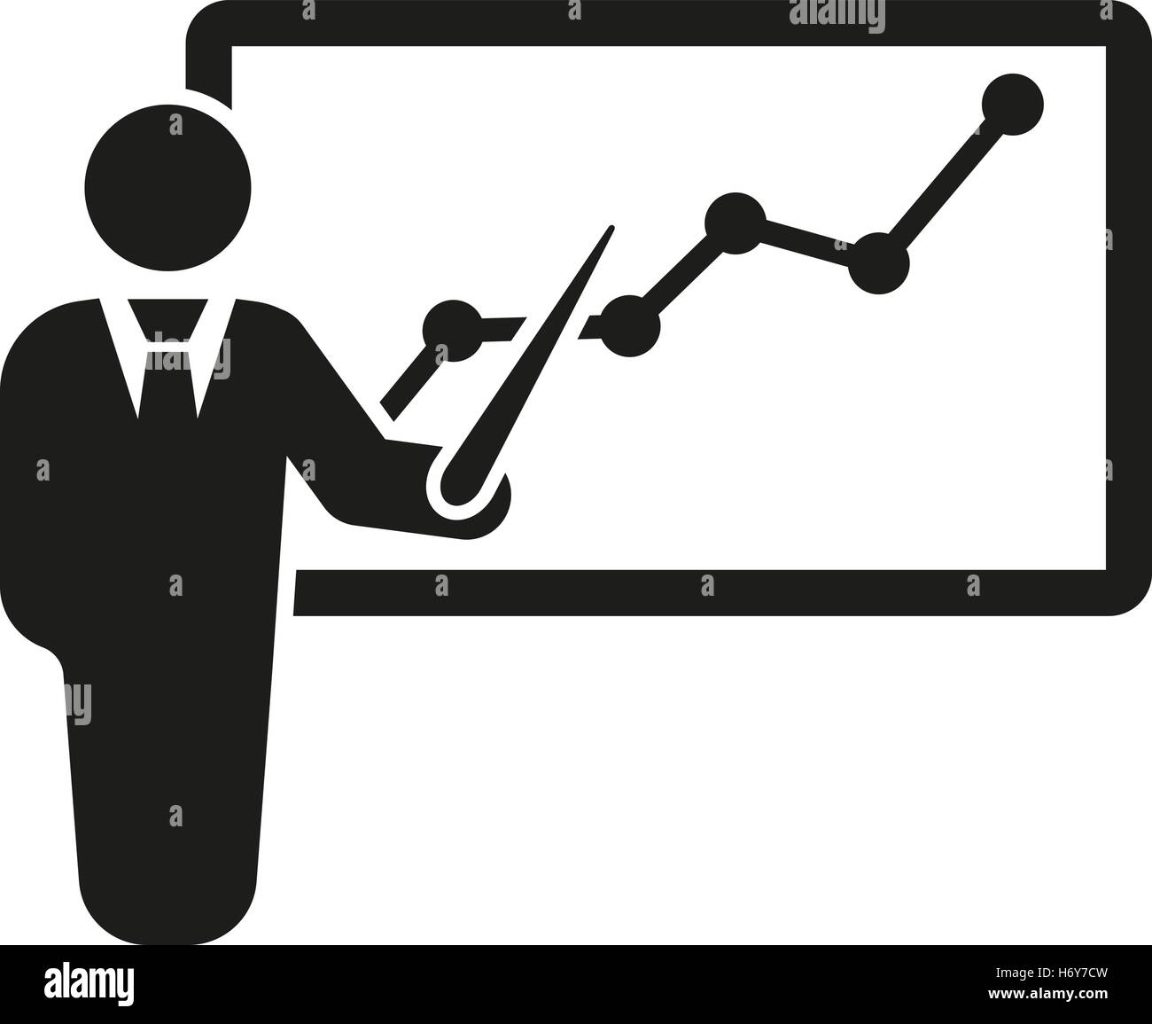 Icono de capacitación del personal. Presentación y conferencias