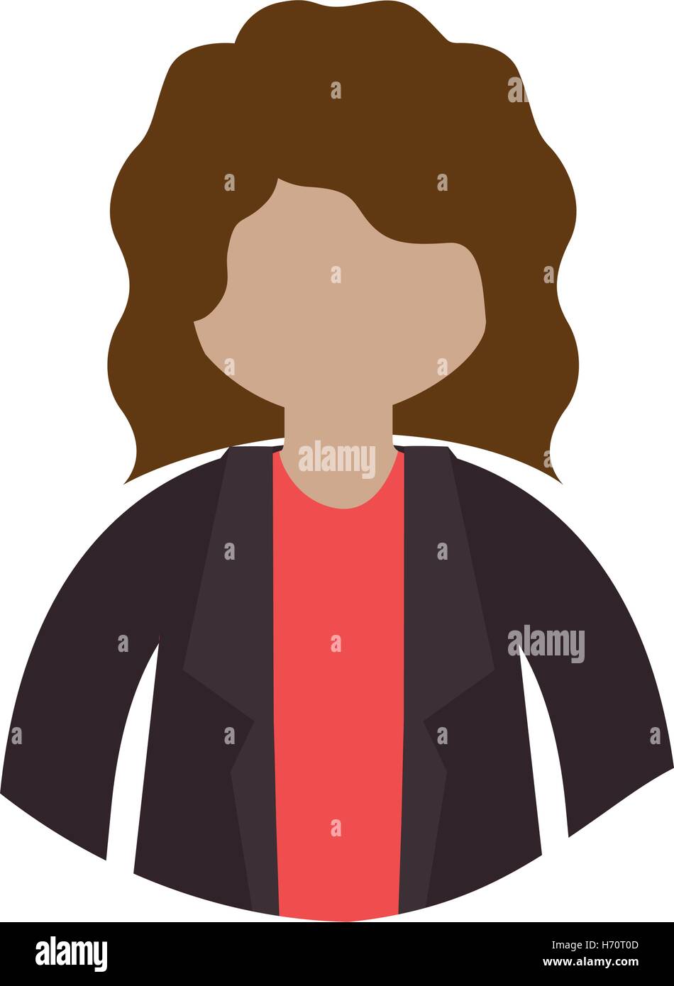 Avatar femenino cartoon vistiendo ropa mujer ejecutiva sobre fondo blanco.  ilustración vectorial Imagen Vector de stock - Alamy