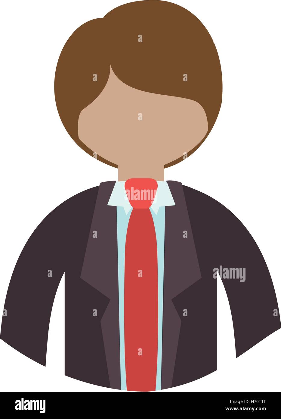Avatar hombre caricatura vestidos de traje y corbata roja sobre fondo  blanco. ilustración vectorial Imagen Vector de stock - Alamy