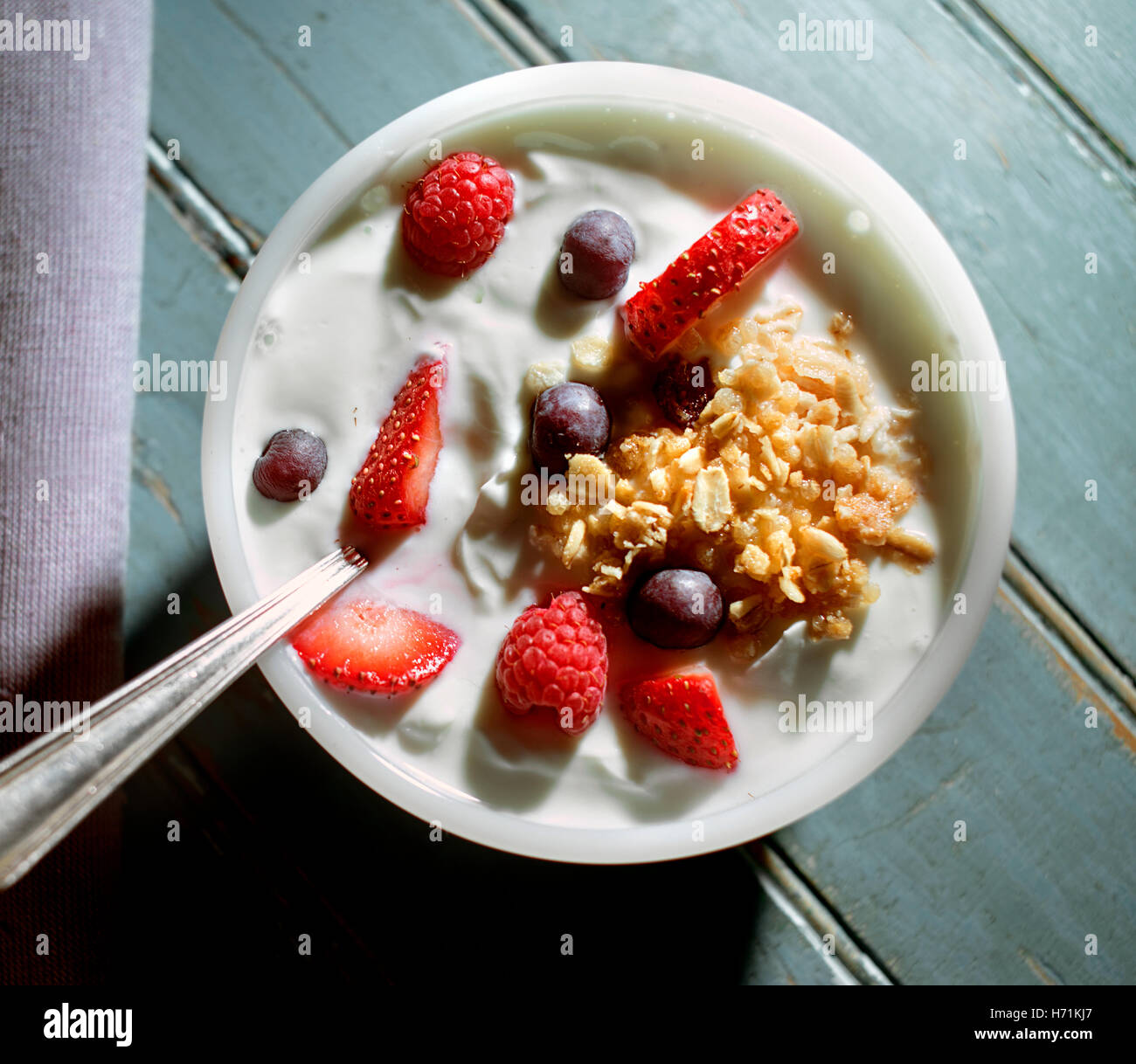 bowl de yogurt Foto de stock