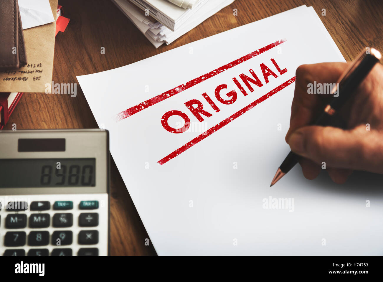 Marca marca patente original concepto de copyright Foto de stock
