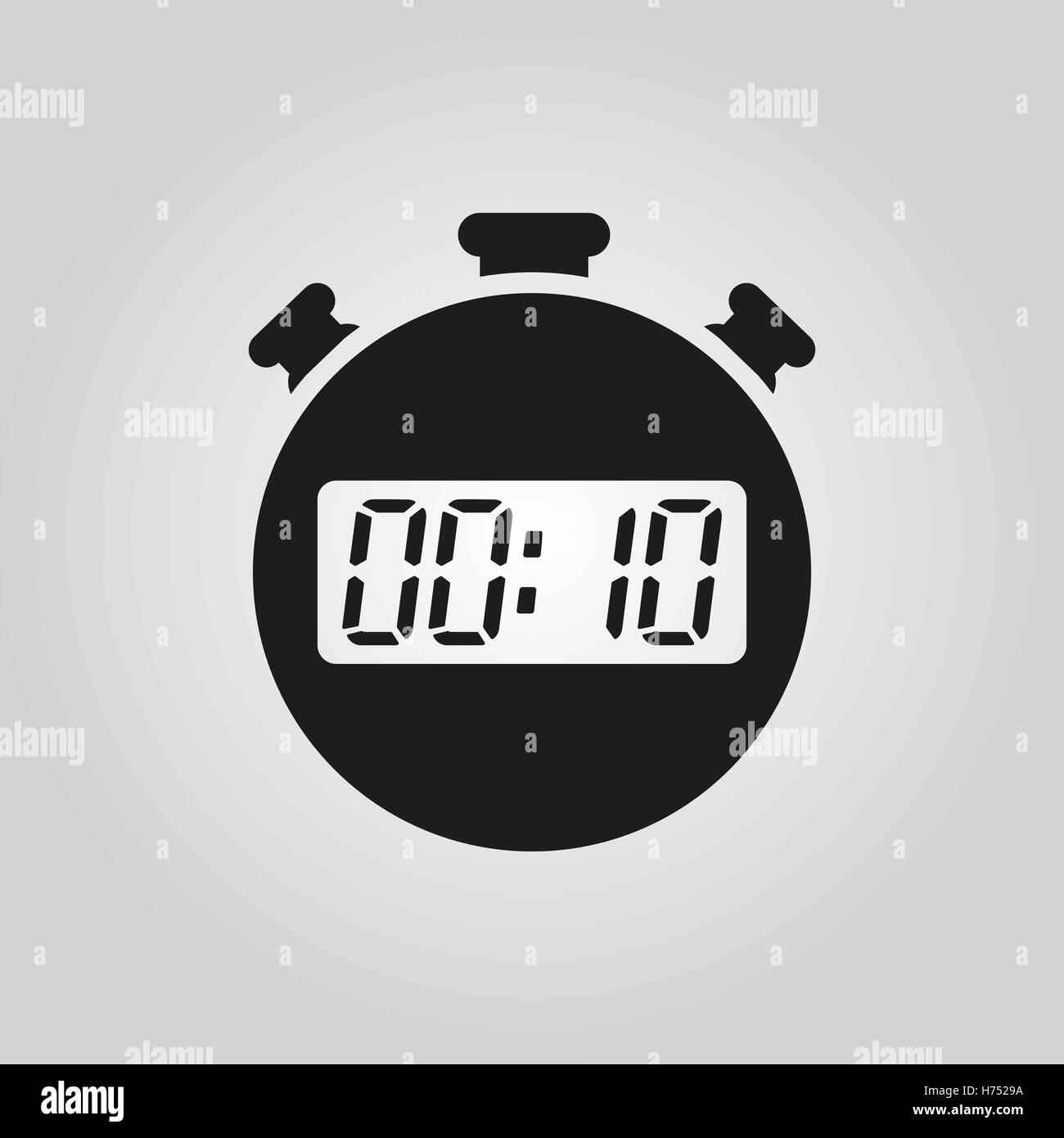 Los 10 segundos, minutos icono cronómetro. Reloj y el Reloj, temporizador  de cuenta regresiva, símbolo. Interfaz de usuario. Web. Logotipo. Firmar.  Diseño plano. App. Stock v Imagen Vector de stock - Alamy