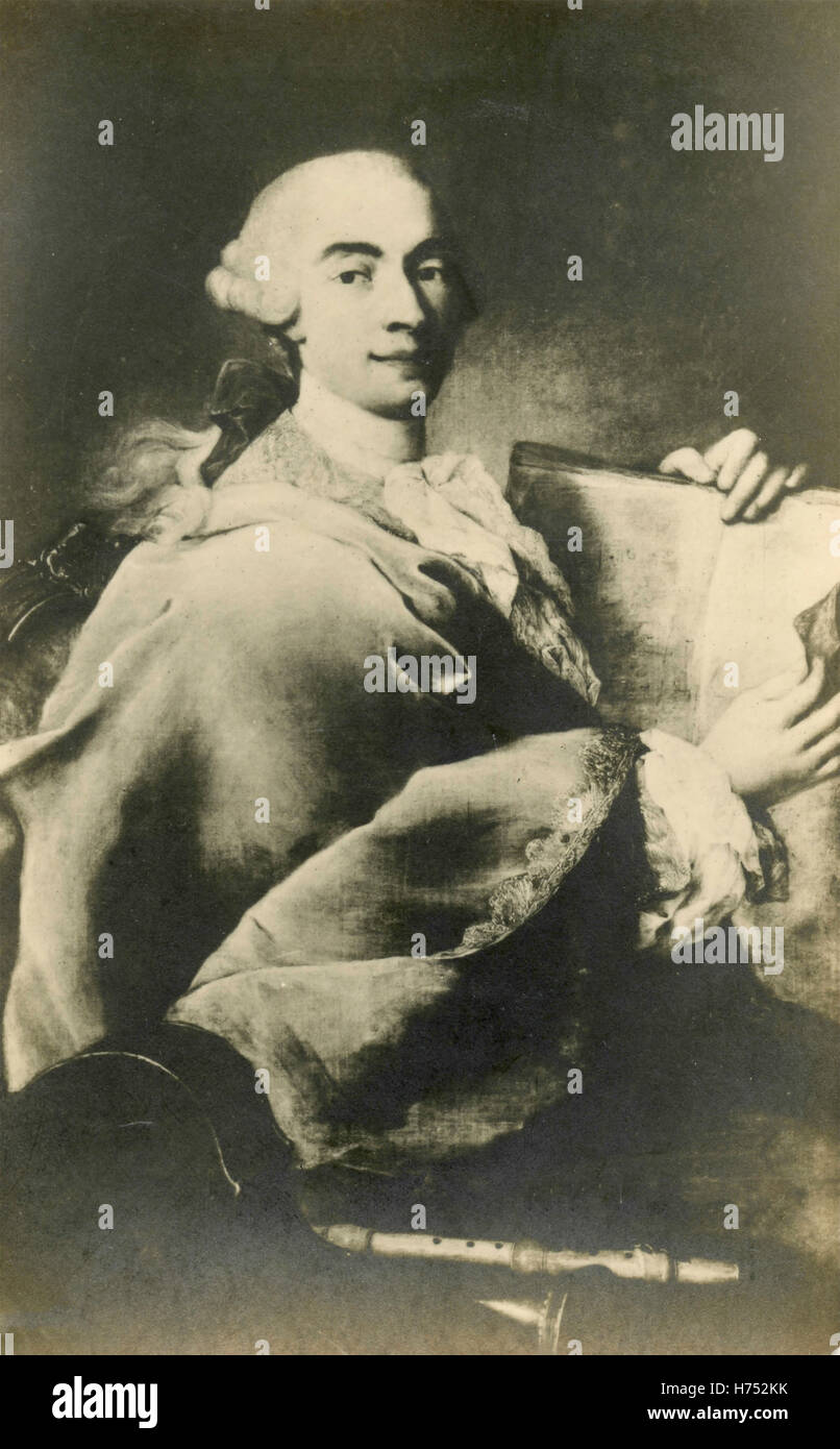 Retrato del compositor italiano Domenico Cimarosa Foto de stock