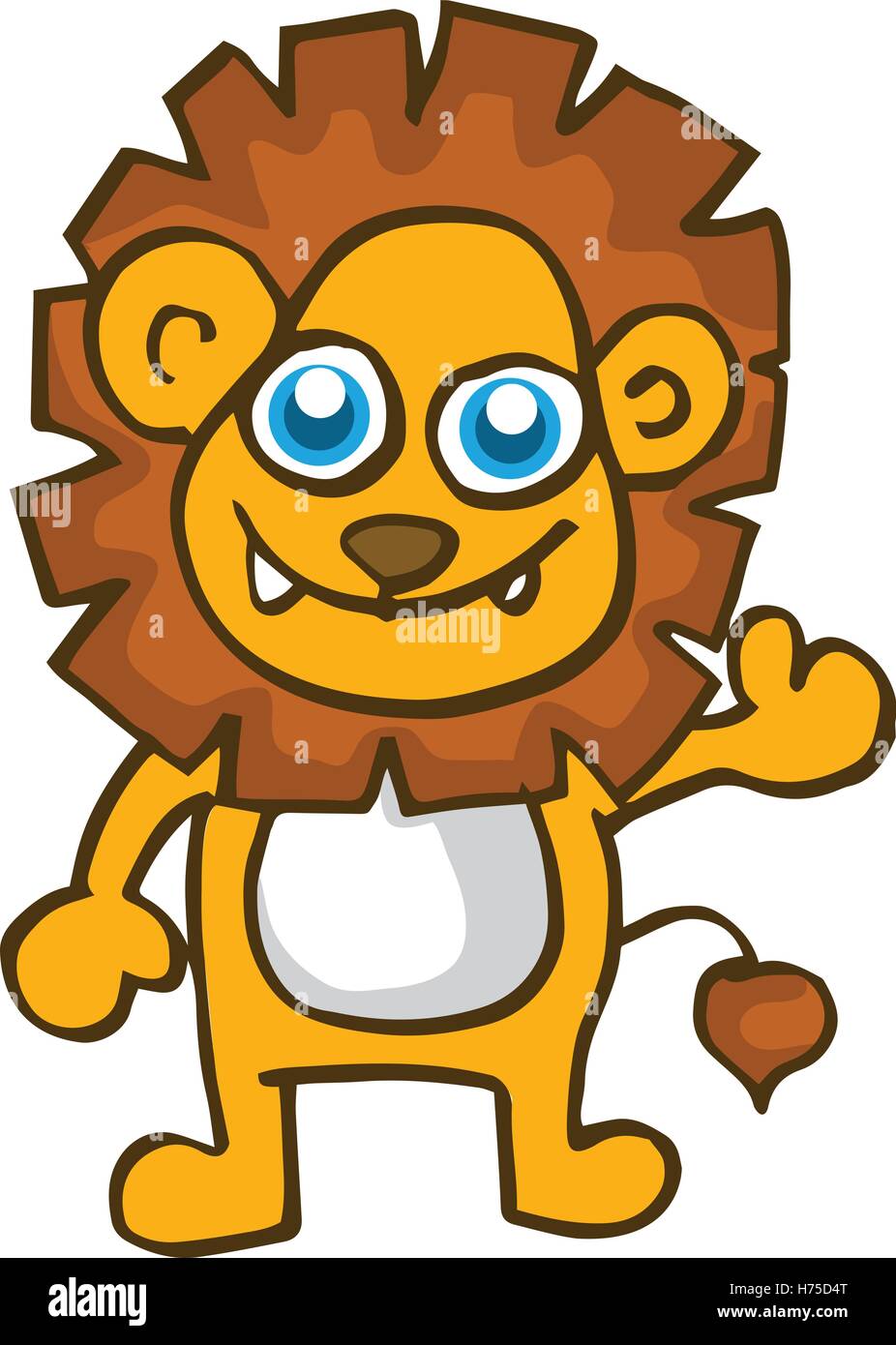 Lindo Bebe Leon Vector De Dibujos Animados Para Ninos Imagen Vector De Stock Alamy