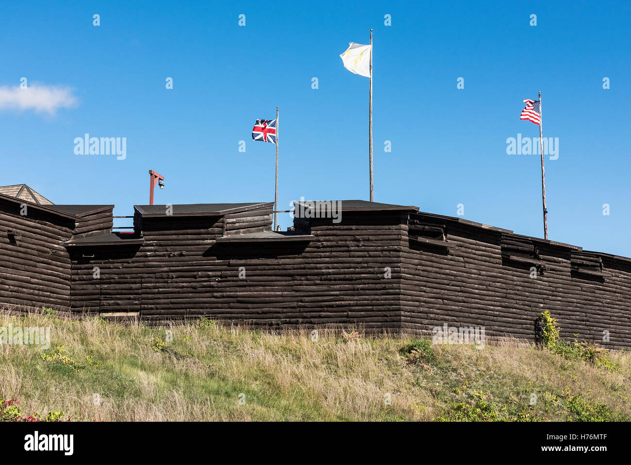 Fort William Henry, Lake George, Nueva York, Estados Unidos. Foto de stock