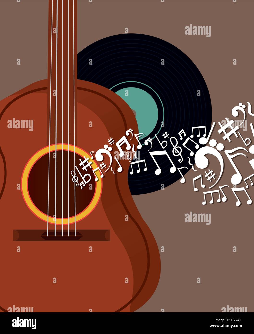 Música instrumentos acústicos icono ilustración vectorial diseño gráfico  Imagen Vector de stock - Alamy