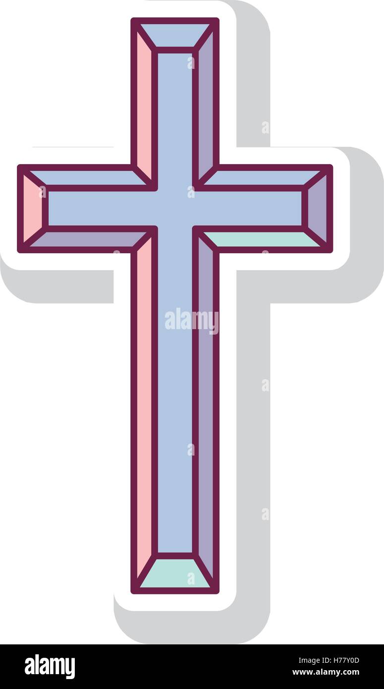 Croquis del símbolo de la Cruz de la religión sobre fondo blanco  ilustración vectorial Imagen Vector de stock  Alamy