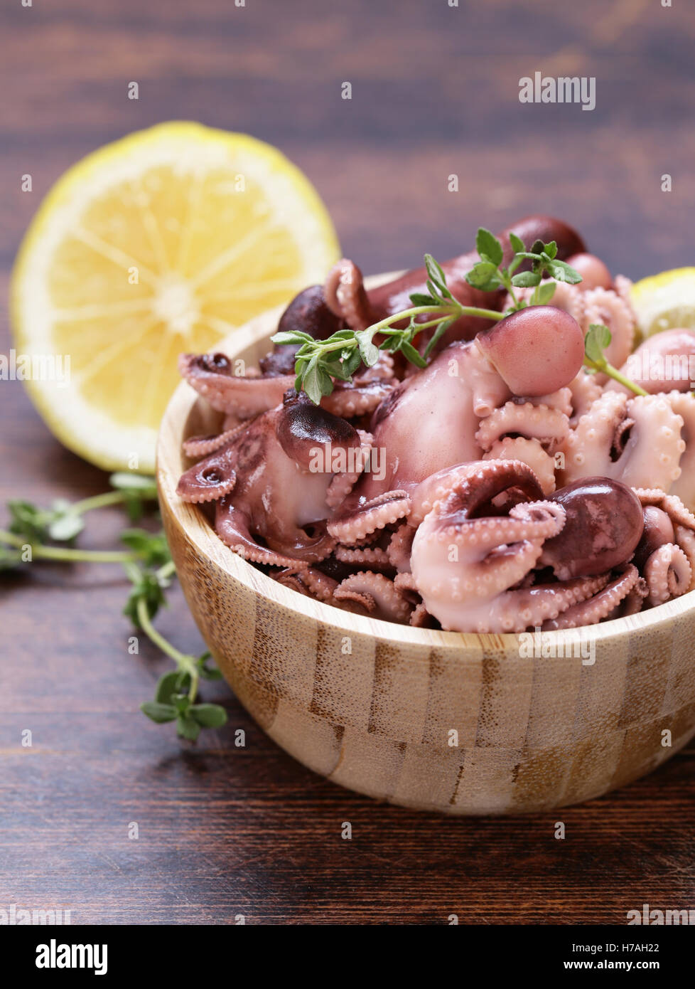 Pulpo marinado con especias