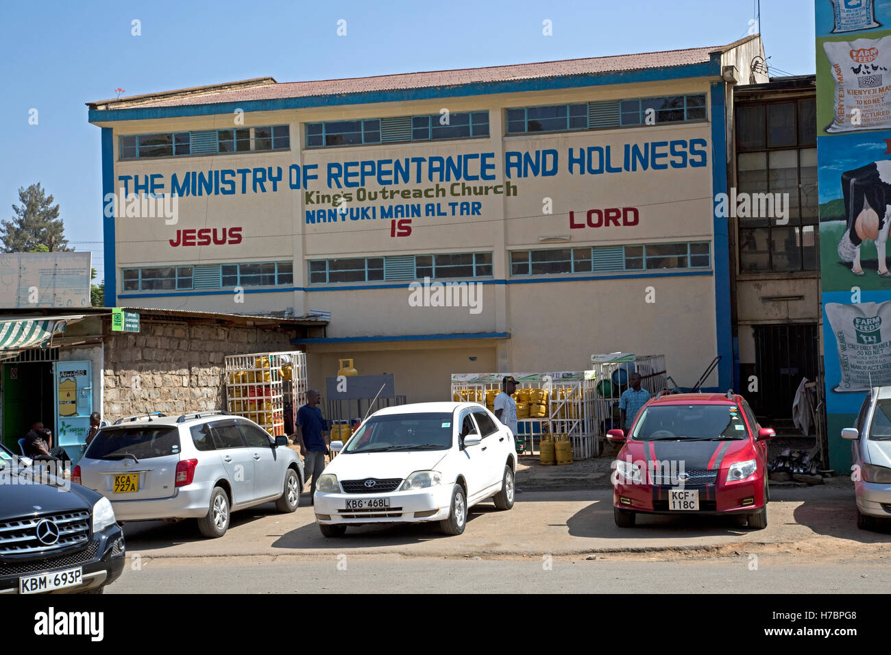 Ministerio de arrepentimiento y santidad iglesia Nanyuki Kenya Foto de stock