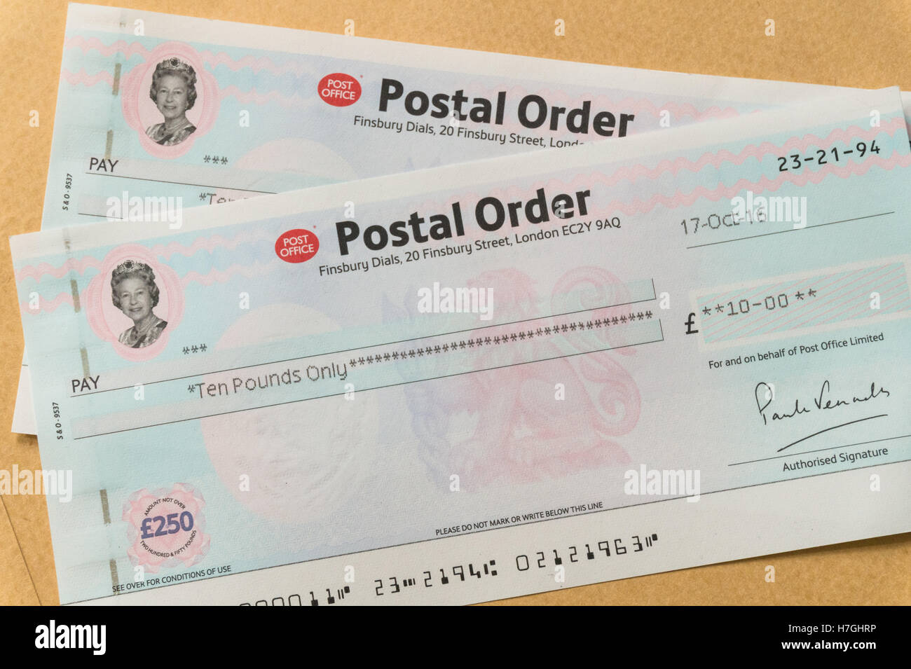 Royal Mail giro postal Fotografía de stock Alamy