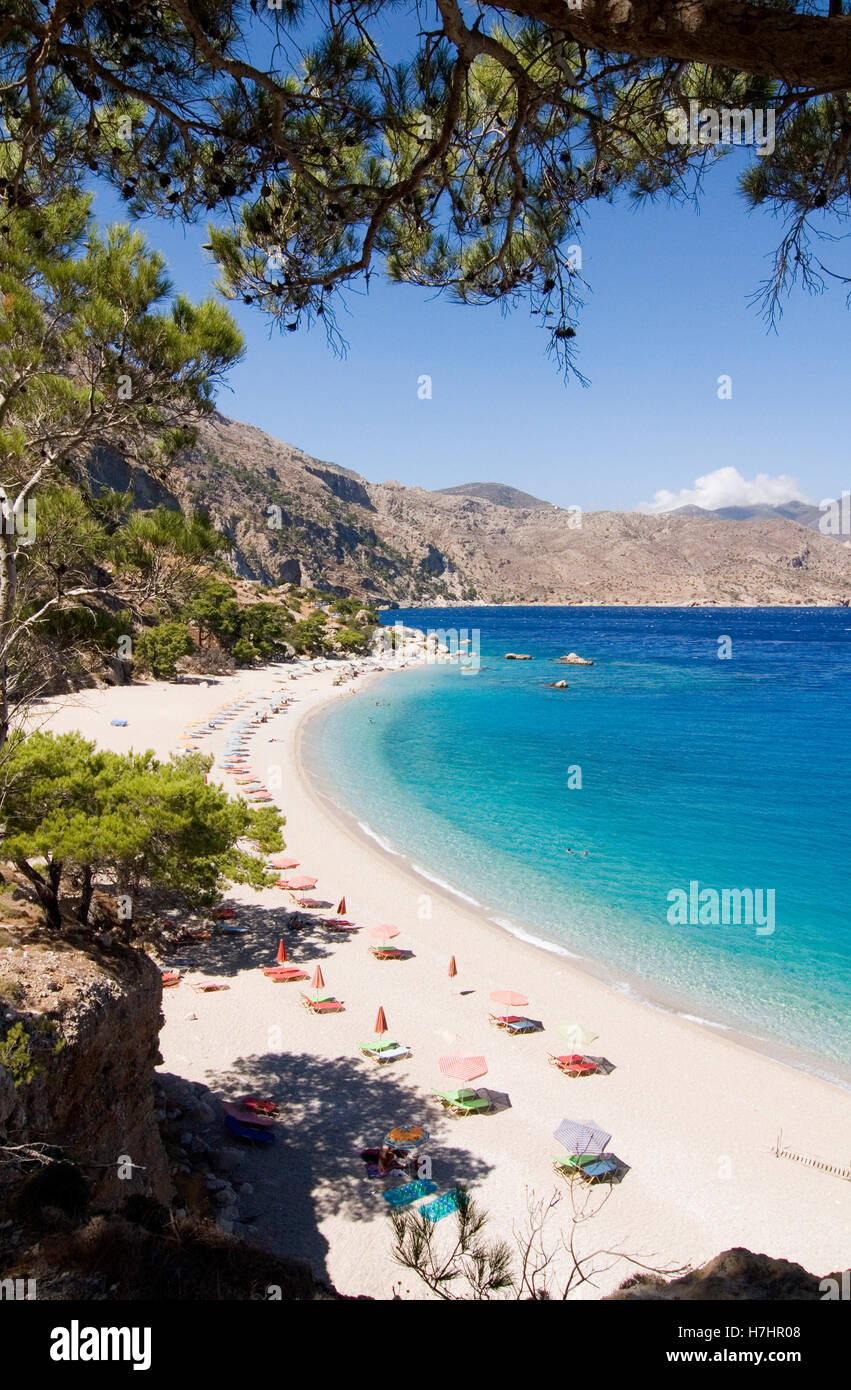 Apella Beach en la isla griega de Karpathos, Grecia, Europa Foto de stock