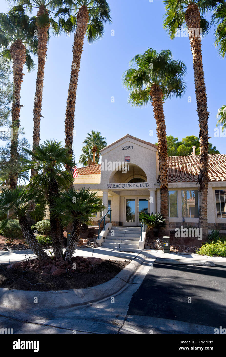 Comunidad de Las Vegas Racquet Club e instalaciones recreativas y arquitectura exterior