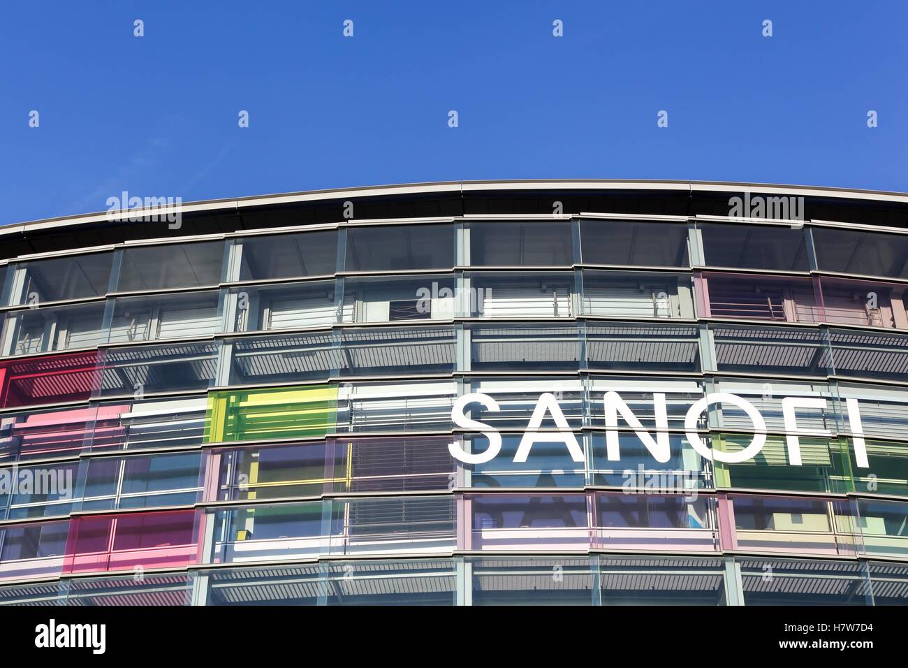 Sanofi edificio y oficina en Lyon, Francia. Foto de stock
