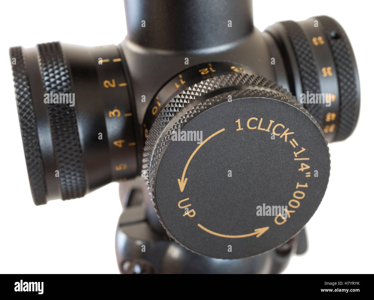 Deriva la perilla de ajuste en incrementos de un cuarto de MOA