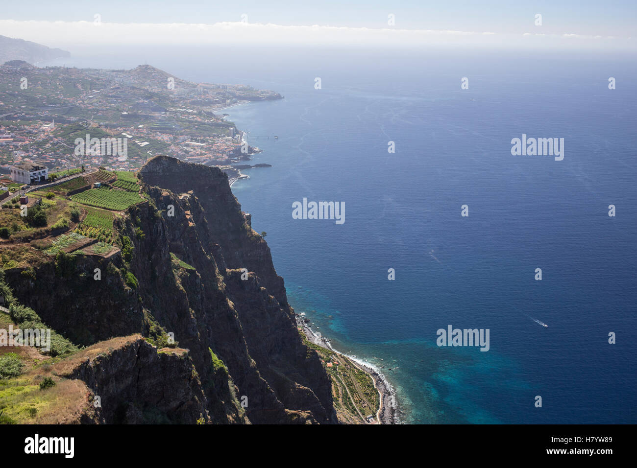 Caba Girao, Camara de Lobos, Madeira, Portugal, Madeira es más alto acantilado Foto de stock