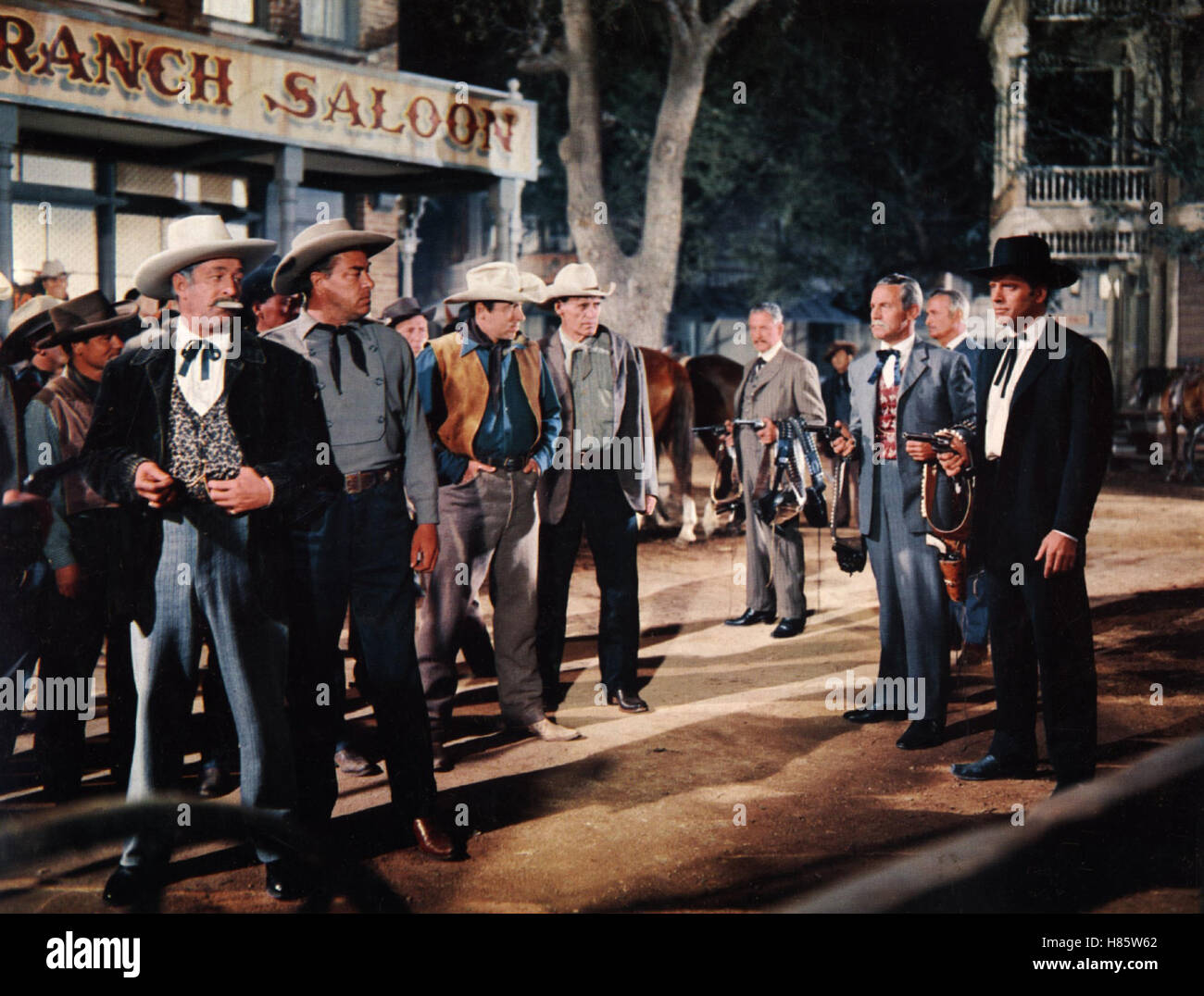 Zwei rechnen ab (tiroteo en el O.K. CORRAL) USA 1957, Regie: John Sturges, Burt Lancaster (re) Foto de stock
