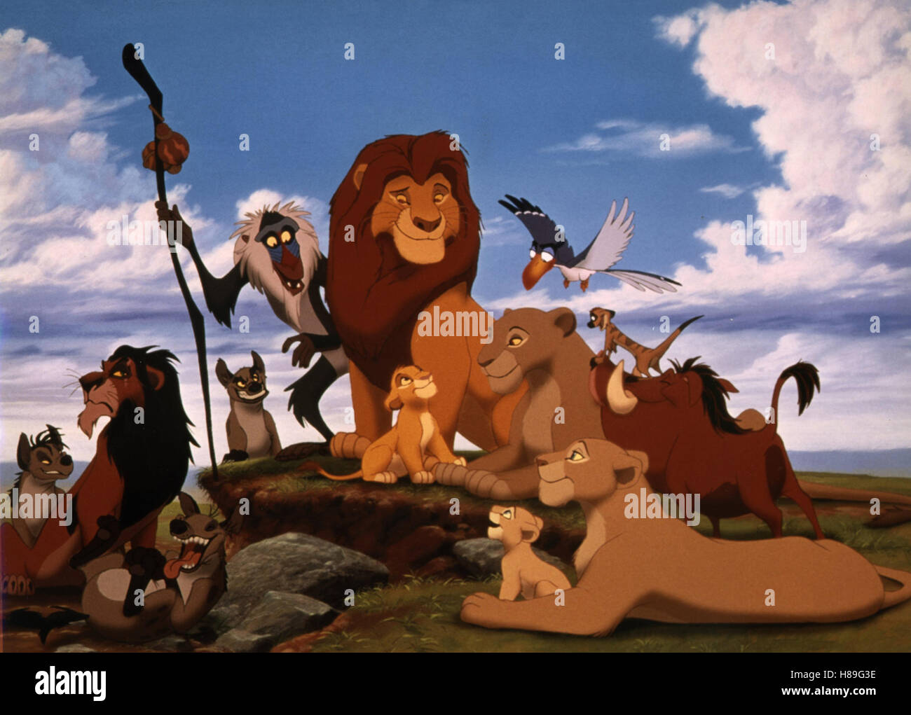 Der König der Löwen, (El Rey León) USA 1994, Regie: Roger Allers y Rob Minkoff, Szene Stichwort: Tiere Foto de stock