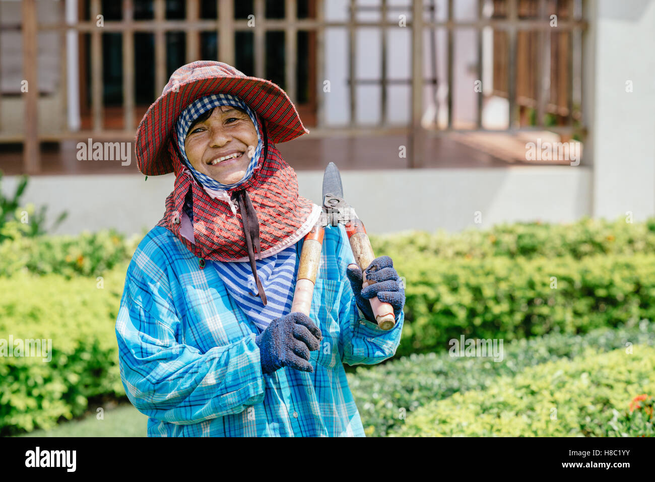 La vida cotidiana de la gente tailandesa de Hua Hin, Tailandia Foto de stock