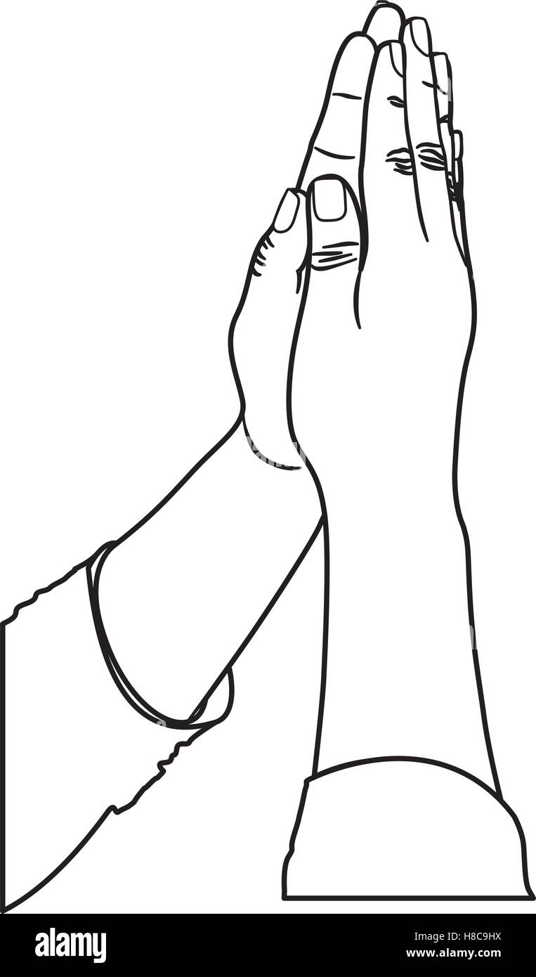 Imagen de icono orante, diseño de ilustraciones vectoriales Imagen