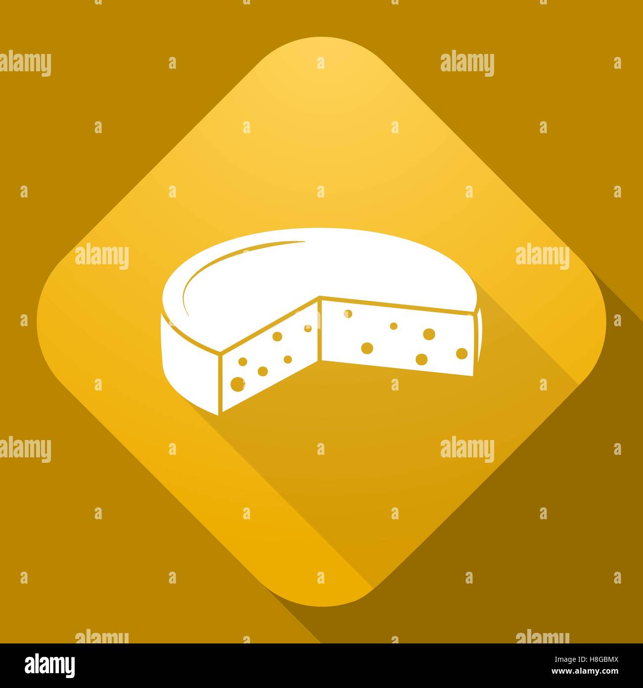 Ilustración Vectorial Icono De Vector De Queso Con Una Larga Sombra Imagen Vector De Stock Alamy