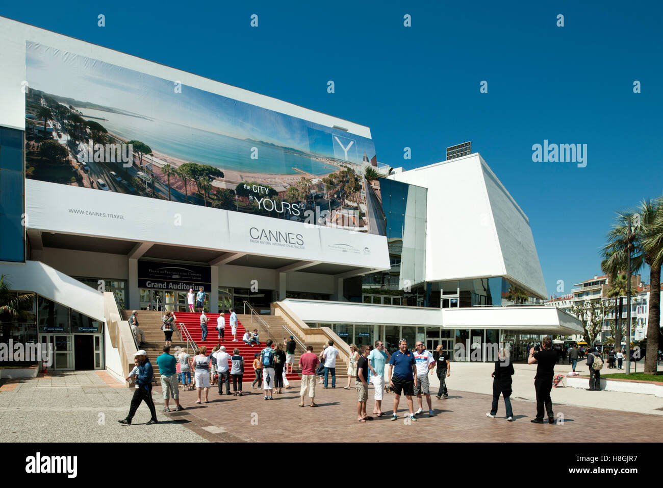Frankreich, Cote d Azur, Cannes, die Internationalen Filmfestspiele finden im Palais des Festivals statt. Foto de stock