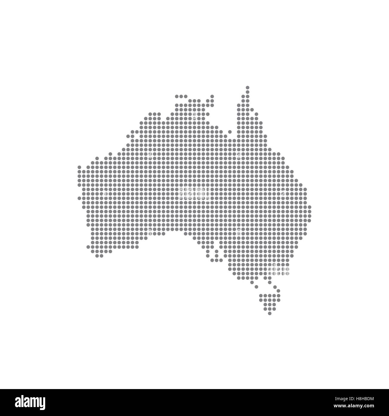Mapa detallado de Australia en el punto. Ilustración vectorial Ilustración del Vector
