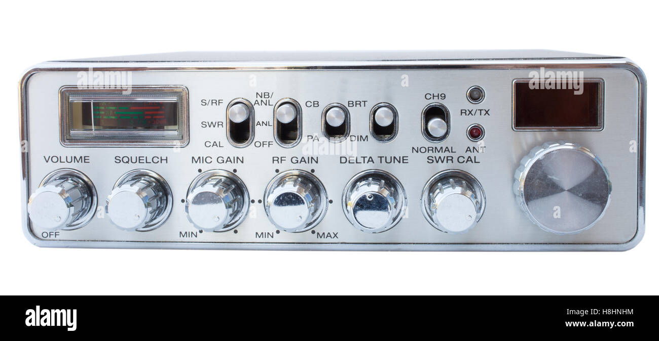 Radio CB antiguos aislados con montones de diales y botones Fotografía de  stock - Alamy