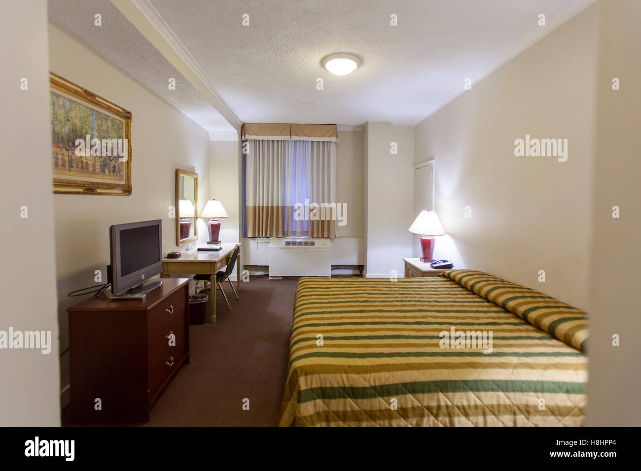 Habitación doble en el Hotel Pennsylvania, 7th Ave, la ciudad de Nueva York, Estados Unidos de América Foto de stock