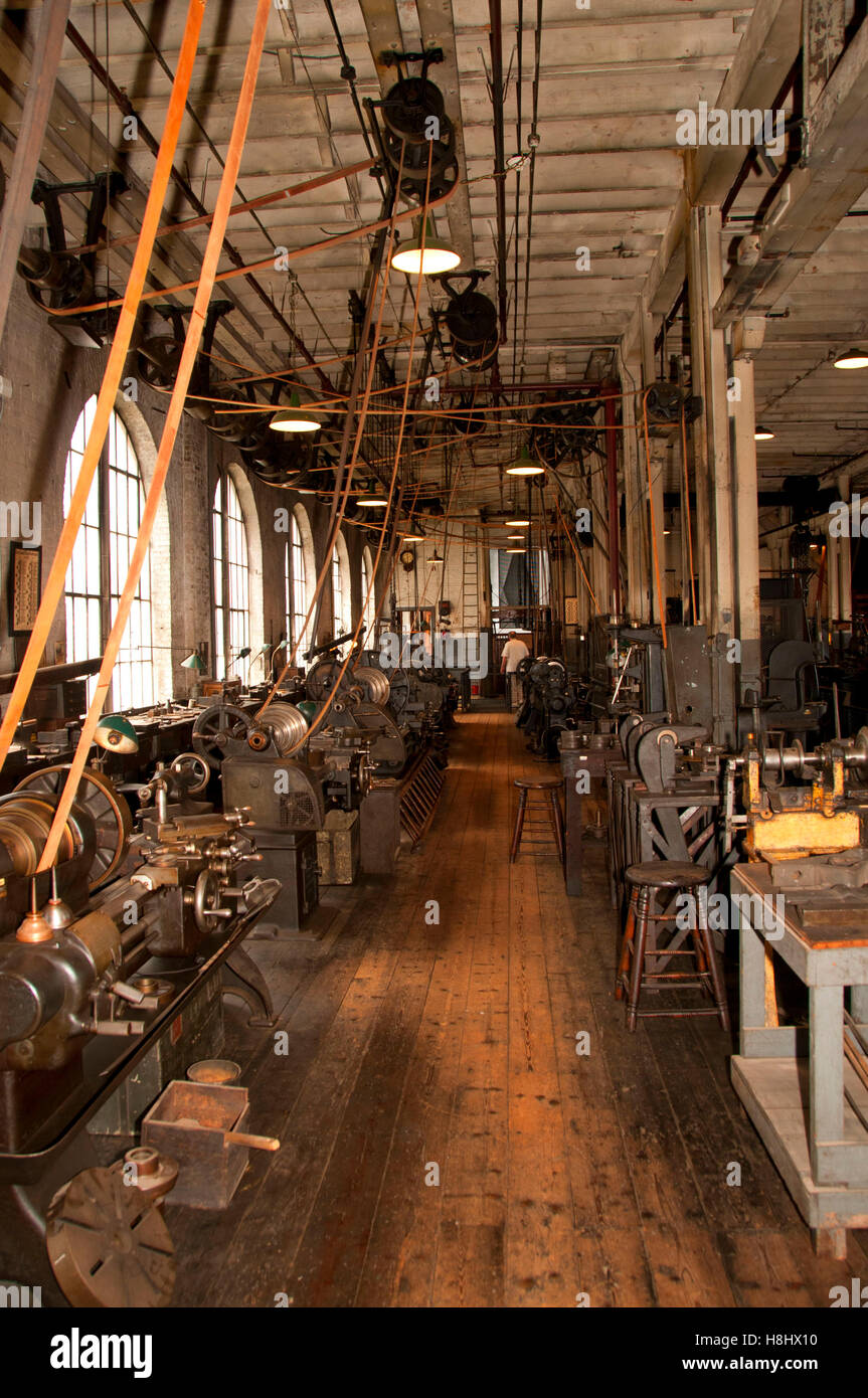 Laboratorio principal interior, Thomas Edison National Historic Park, Nueva Jersey Foto de stock
