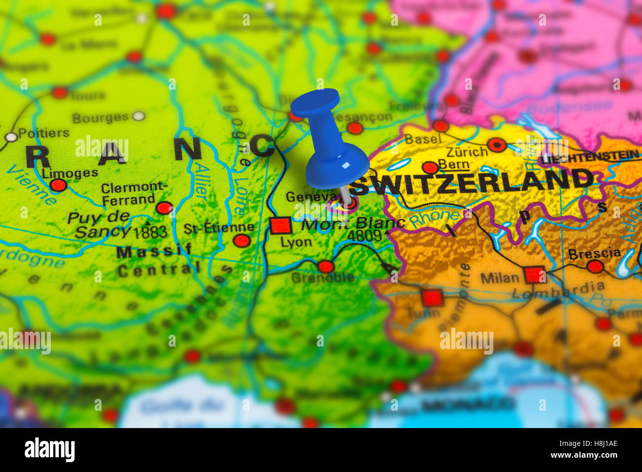 ginebra suiza mapa Ginebra Suiza mapa Fotografía de stock   Alamy
