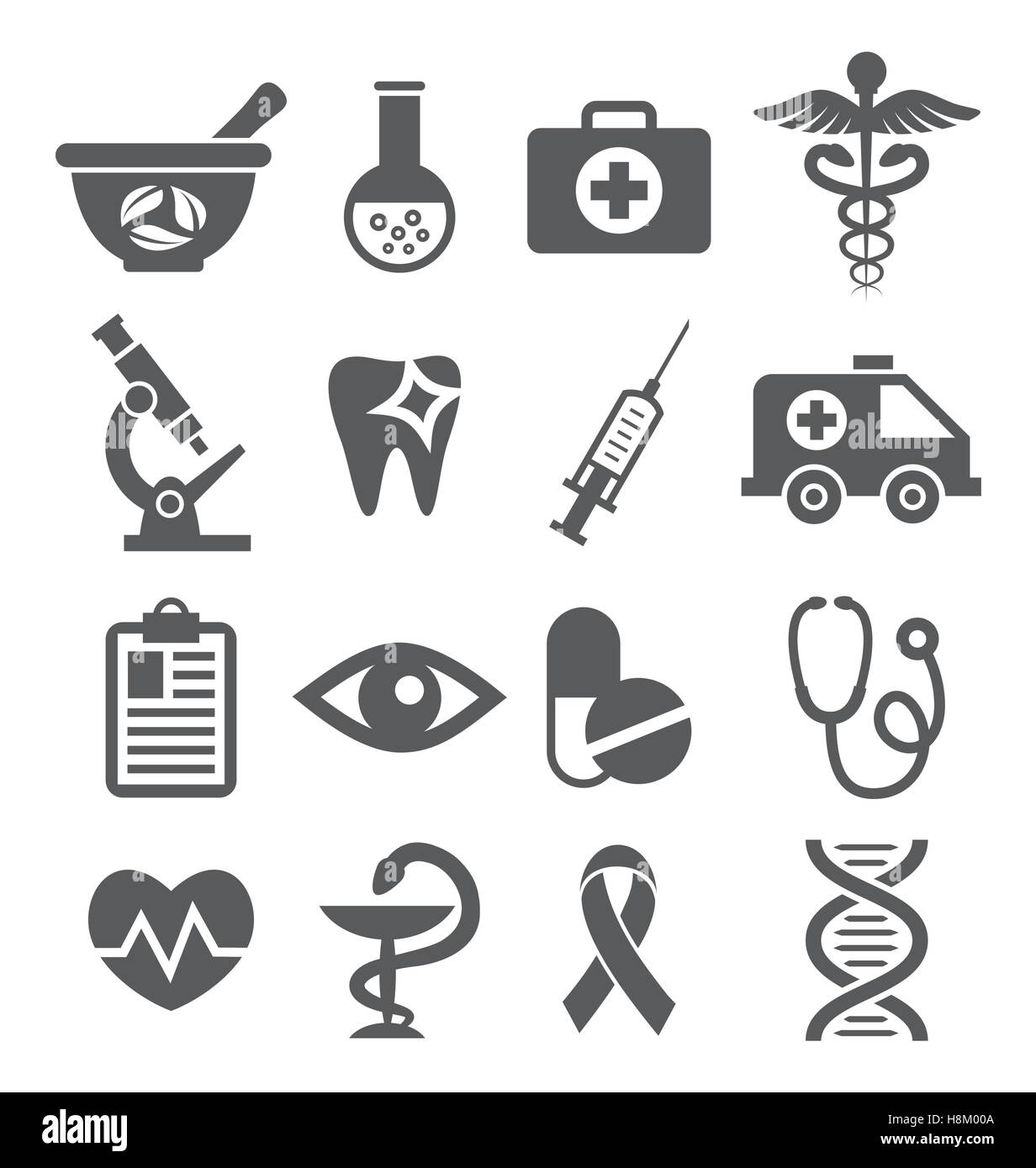 Iconos médicos Ilustración del Vector