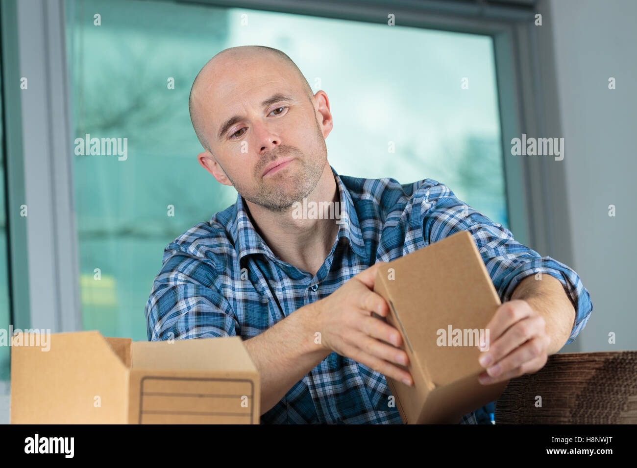 50 cajas de cartón corrugado con ventana a granel, cajas de