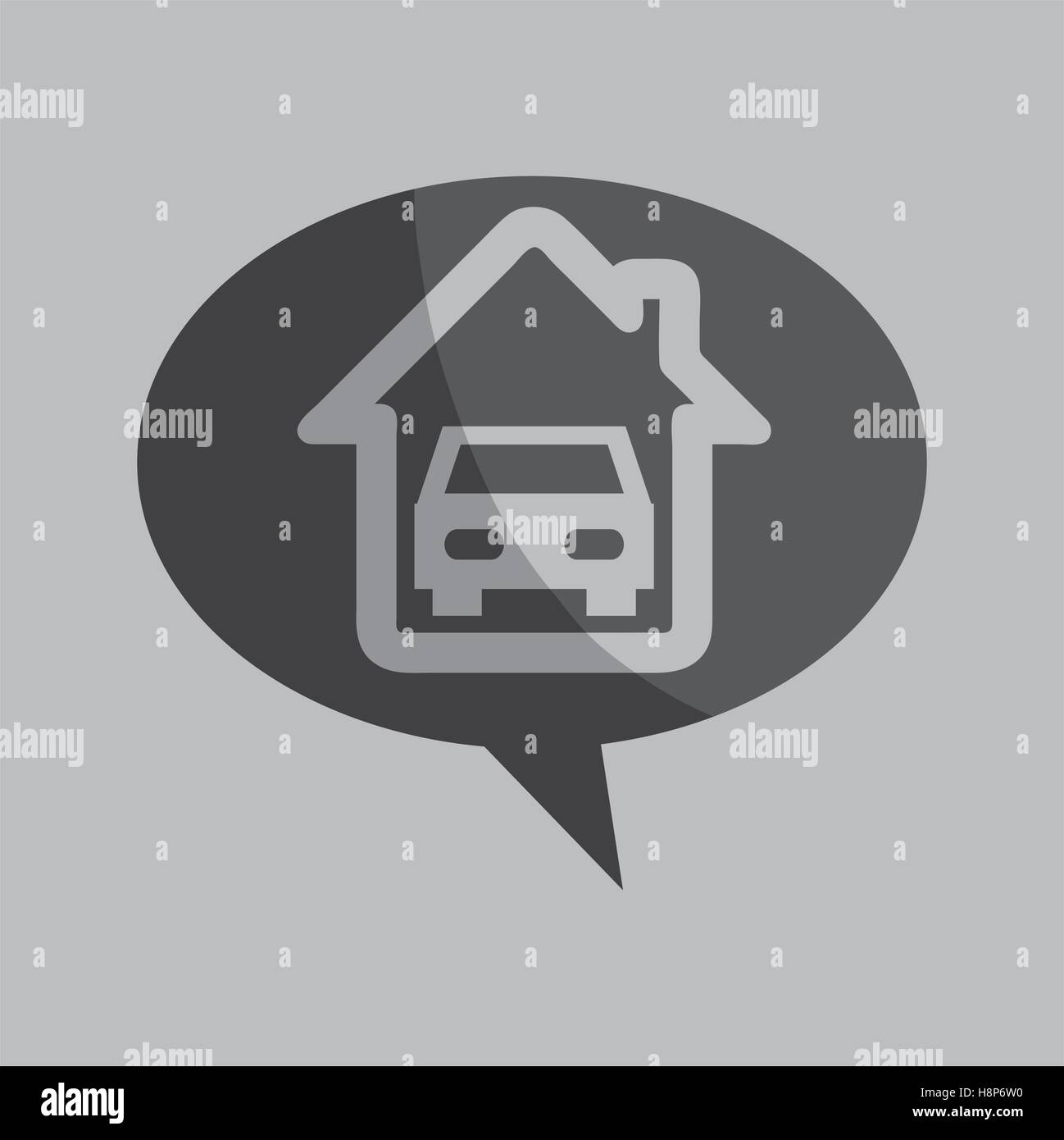 Señal de tráfico concept car home icono ilustración vectorial EPS 10 Ilustración del Vector