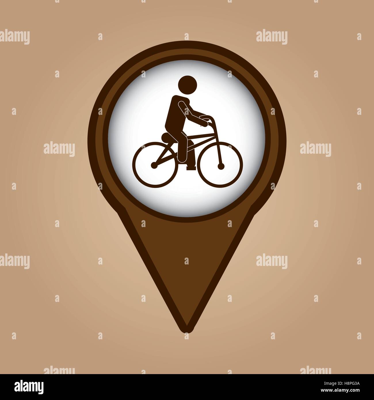 Hombre librar Bike icono vintage ilustración vectorial EPS 10 Ilustración del Vector