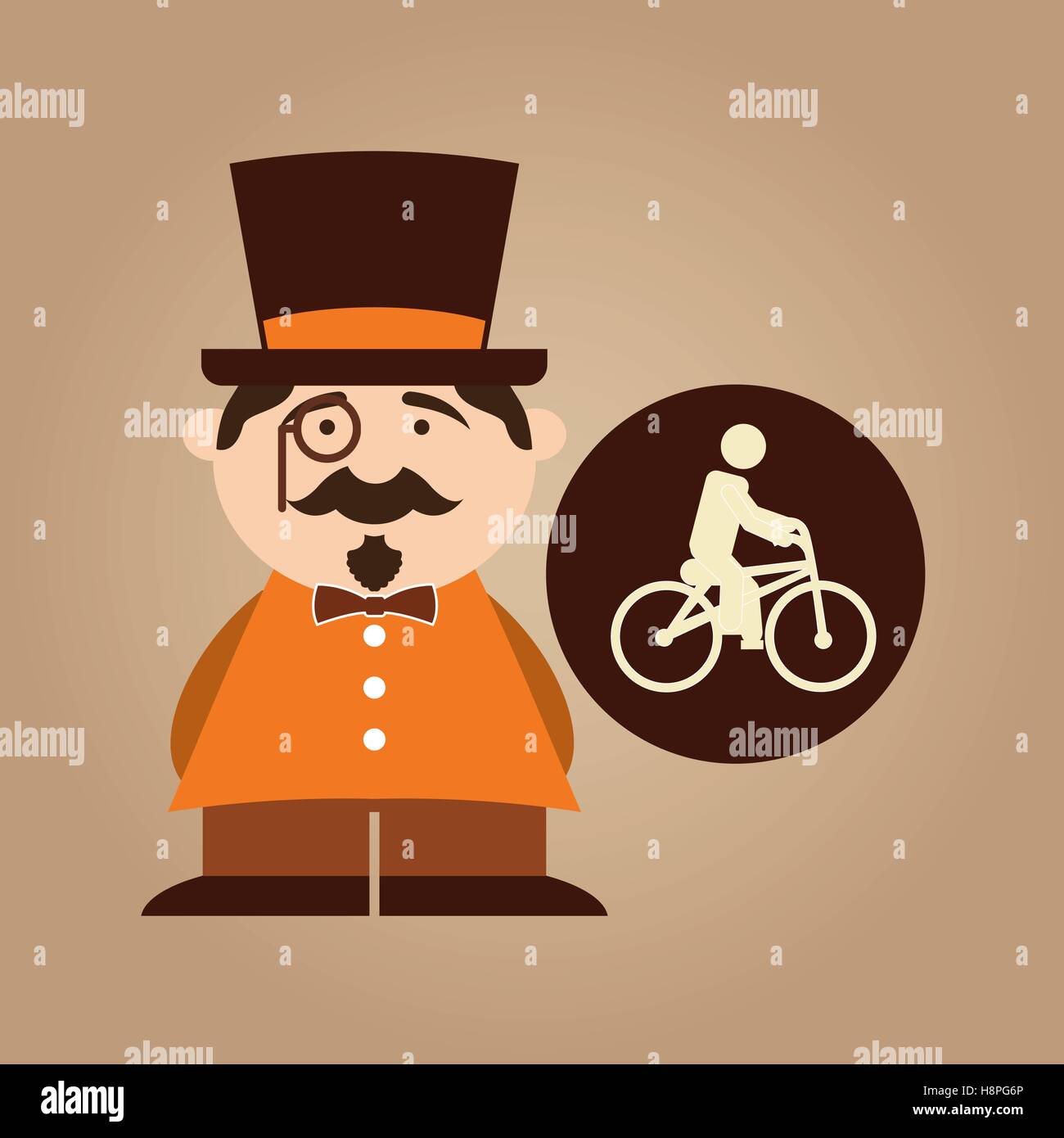 Hombre hipster librar Bike icono diseño ilustración vectorial EPS 10 Ilustración del Vector