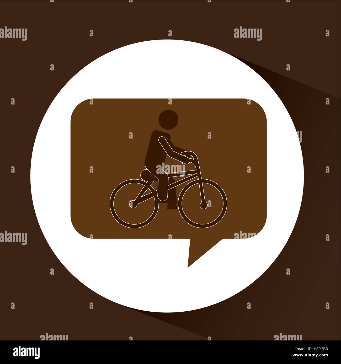 Hombre librar Bike icono vintage ilustración vectorial EPS 10 Ilustración del Vector