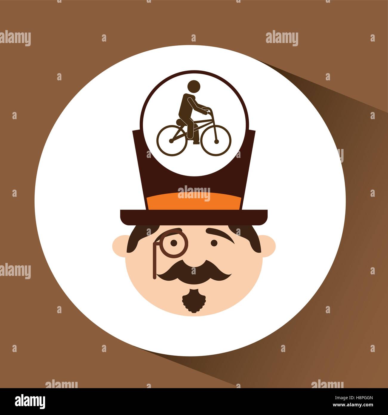 Hombre hipster librar Bike icono diseño ilustración vectorial EPS 10 Ilustración del Vector