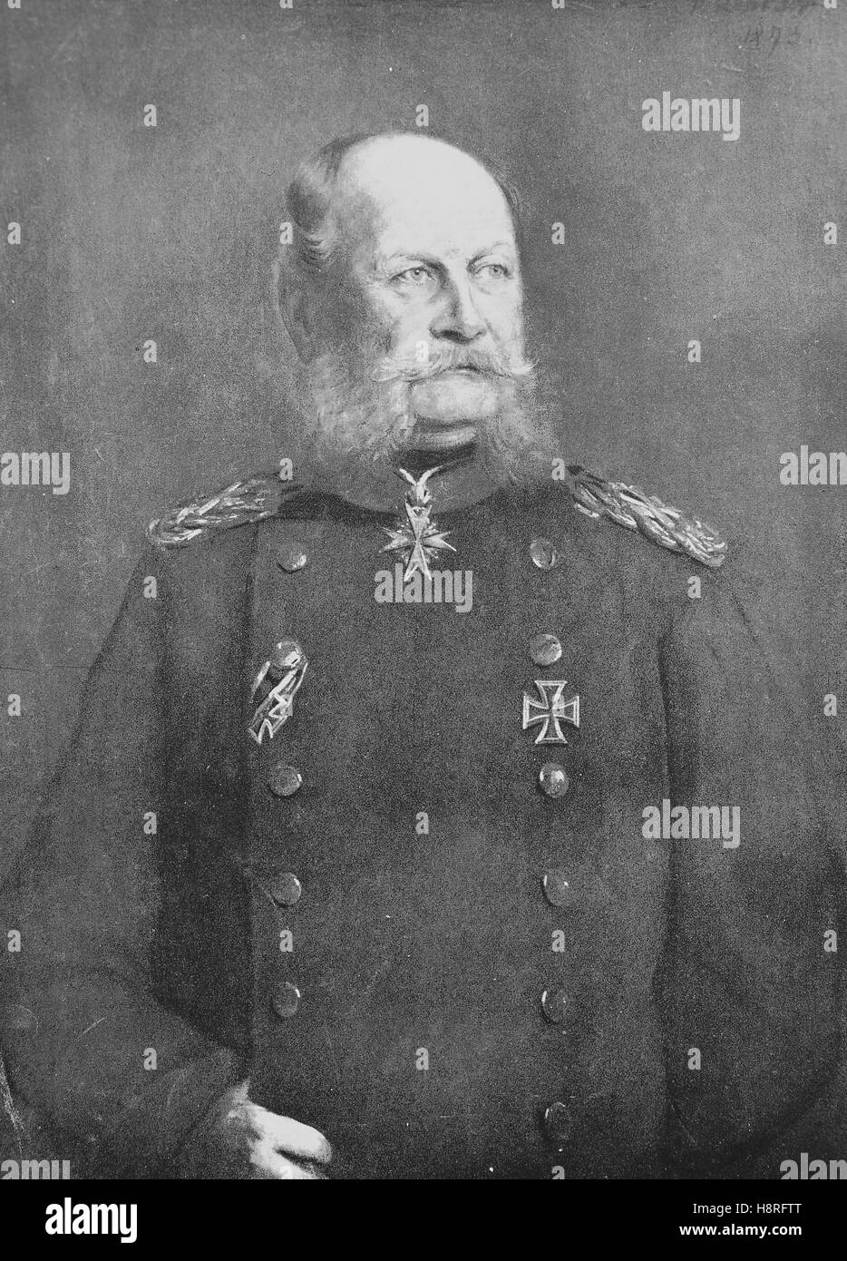 Guillermo I, o en alemán Wilhelm I[, William Frederick Louis, Wilhelm Friedrich Ludwig, de la casa de Hohenzollern fue el rey de Prusia y el primer emperador alemán Foto de stock