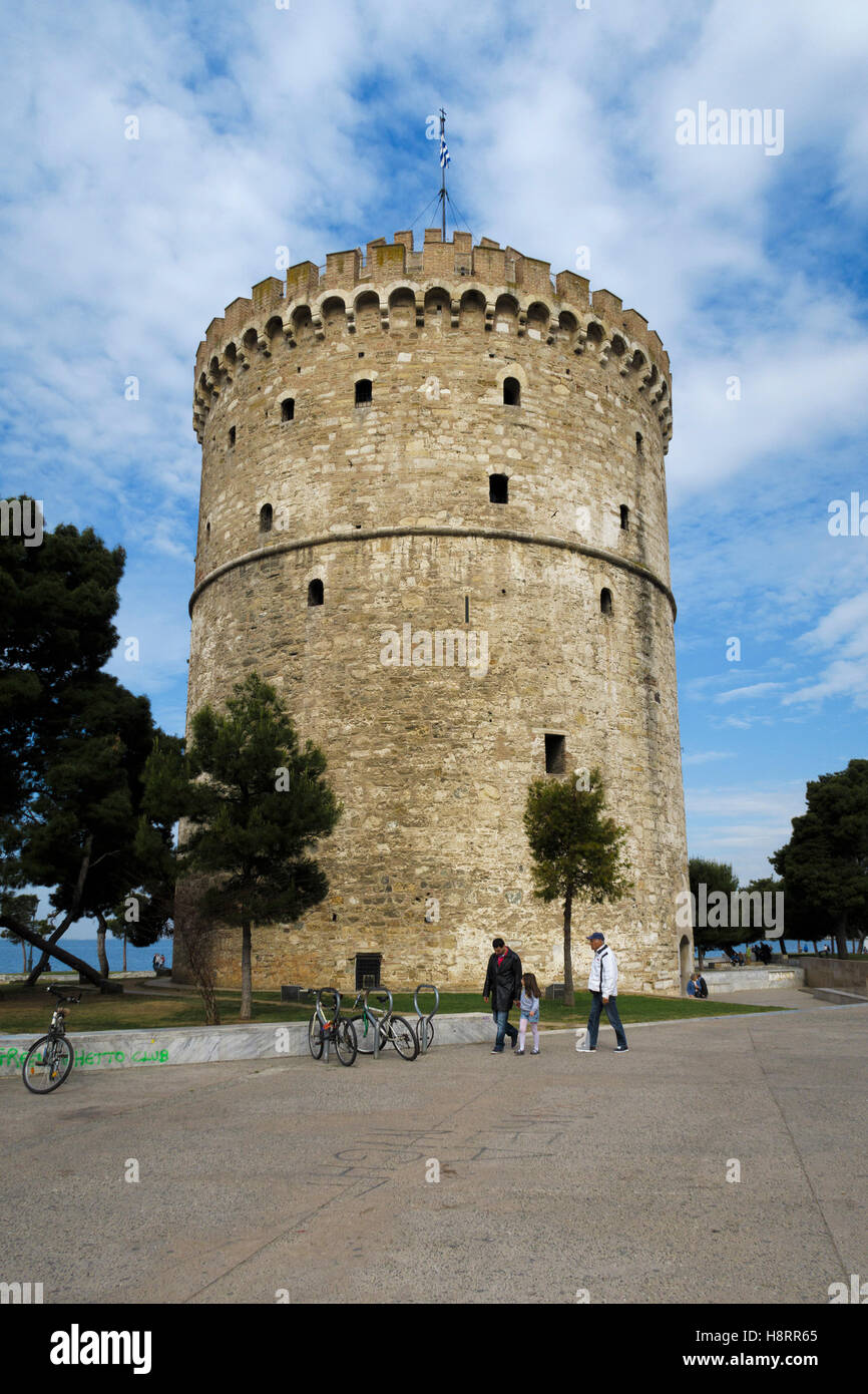 Torre blanca de Tesalónica, Macedonia Foto de stock