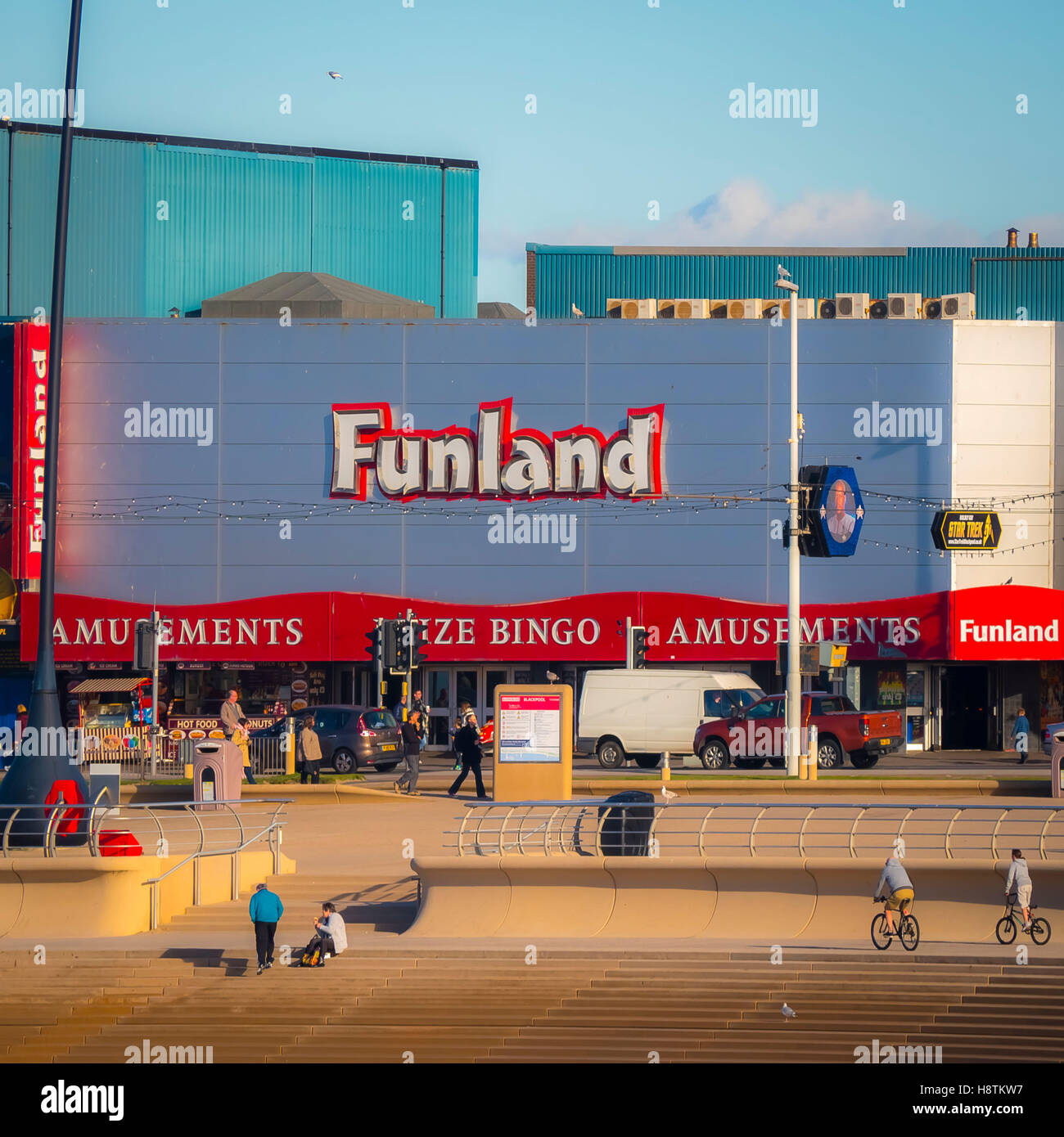 Funland bingo y diversiones, Promenade, Blackpool, Lancashire, Reino Unido. Foto de stock