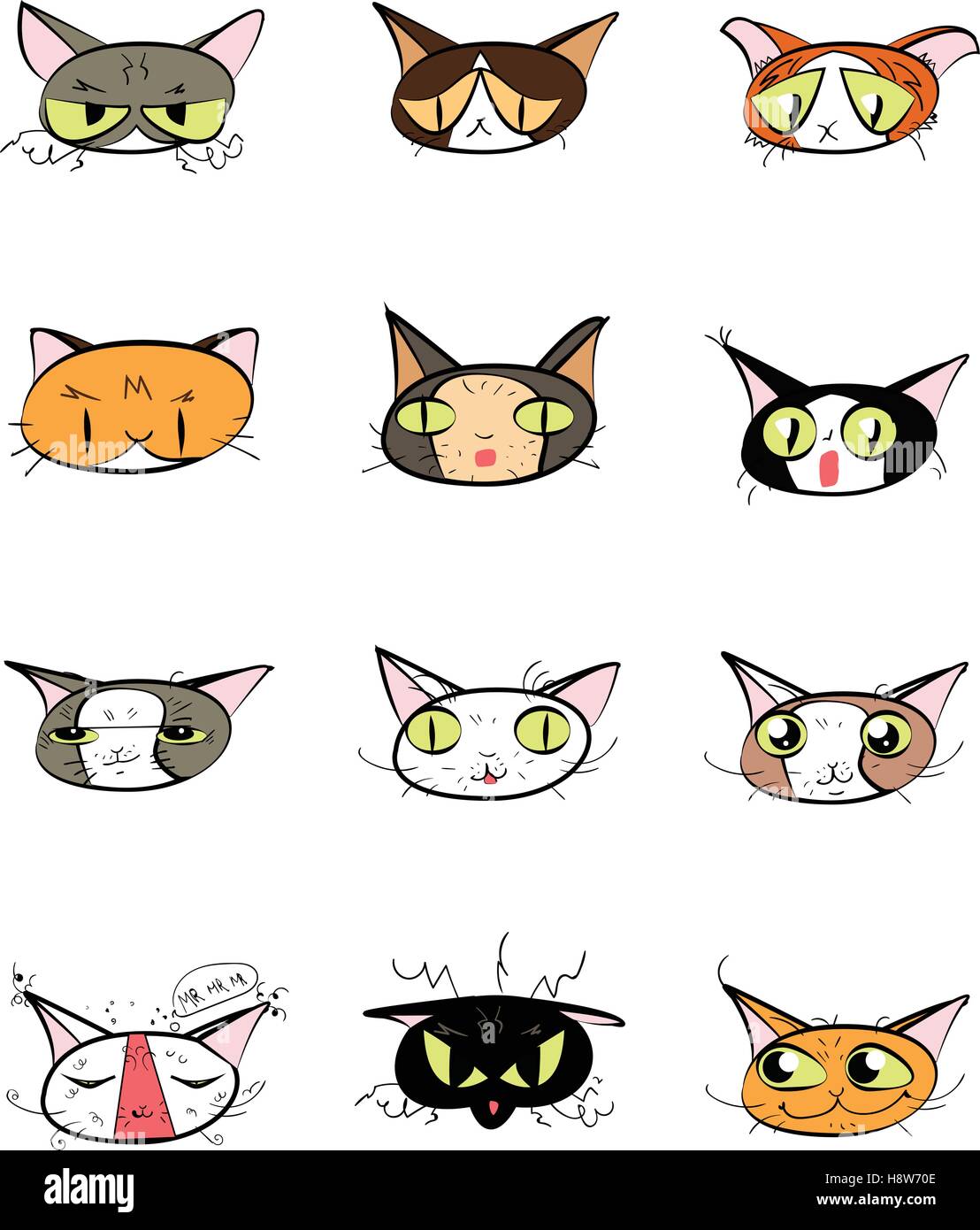 Gatos de dibujos animados Imágenes vectoriales de stock - Alamy