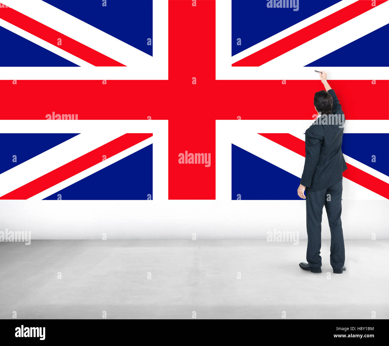 Inglaterra la bandera del país nacionalidad cultura libertad concepto Foto de stock