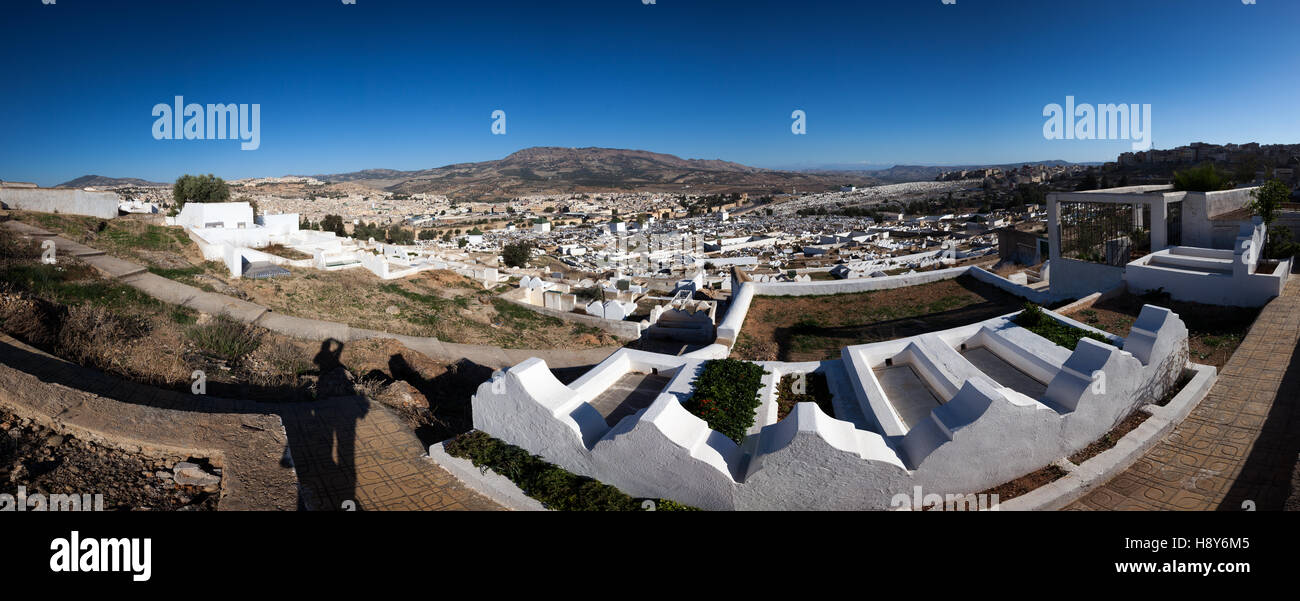 Cementerio en Fes, Marruecos Foto de stock